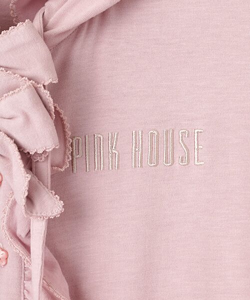 PINK HOUSE / ピンクハウス カーディガン・ボレロ | ●ロゴ刺繍フリル使いカーディガン | 詳細5