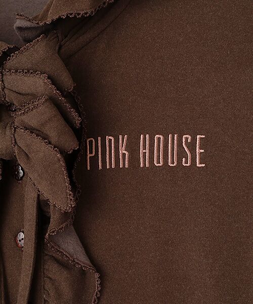 PINK HOUSE / ピンクハウス カーディガン・ボレロ | ●ロゴ刺繍フリル使いカーディガン | 詳細7