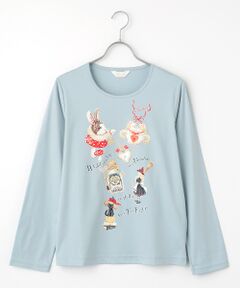 【最終値下げ】PINK HOUSE ブルー長袖Tシャツ フリーサイズ PINK HOUSE｜ピンクハウスのTシャツ/カットソー（ブルー