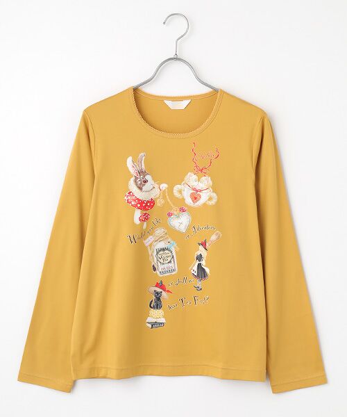 PINK HOUSE / ピンクハウス カットソー | ハロウィーンワンダーランドプリントカットソー(パンプキン)