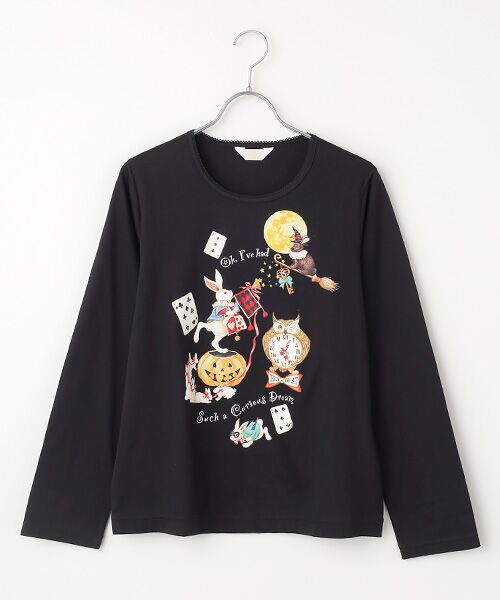 PINK HOUSE/ピンクハウス ハロウィーンワンダーランドプリントカットソー クロB M PINK HOUSE/ピンクハウス ハロウィーンワンダーランドプリントカットソー クロB M
