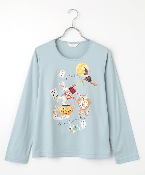 PINK HOUSE/ピンクハウス ハロウィーンワンダーランドプリントカットソー ブルーB L PINK HOUSE/ピンクハウス ハロウィーンワンダーランドプリントカットソー ブルーB L