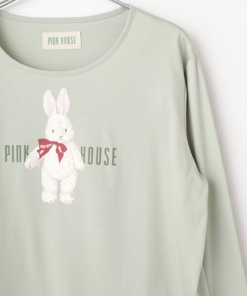 PINK HOUSE / ピンクハウス カットソー | バラ園うさぎプリントカットソー | 詳細6
