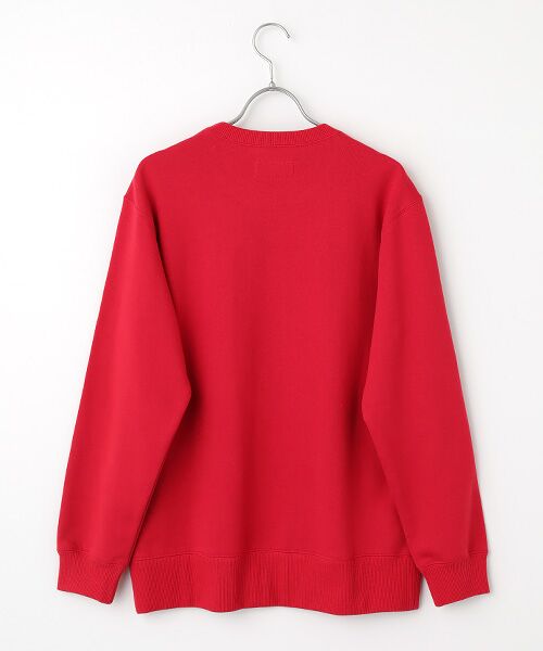 PINK HOUSE / ピンクハウス スウェット | ●チェック＆無地リボンブローチ付きロゴプリントトレーナー | 詳細1