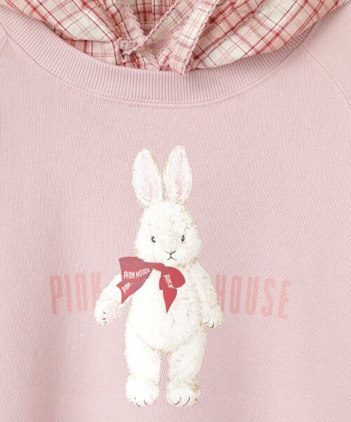 PINK HOUSE / ピンクハウス スウェット | ●バラ園うさぎフード付きトレーナー | 詳細2