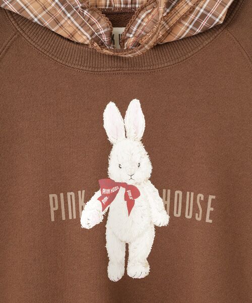 PINK HOUSE / ピンクハウス スウェット | ●バラ園うさぎフード付きトレーナー | 詳細9
