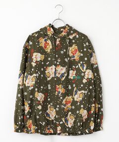 PINK HOUSE / ピンクハウス シャツ・ブラウス | 三つ子のくま冬支度プリントフードブラウス