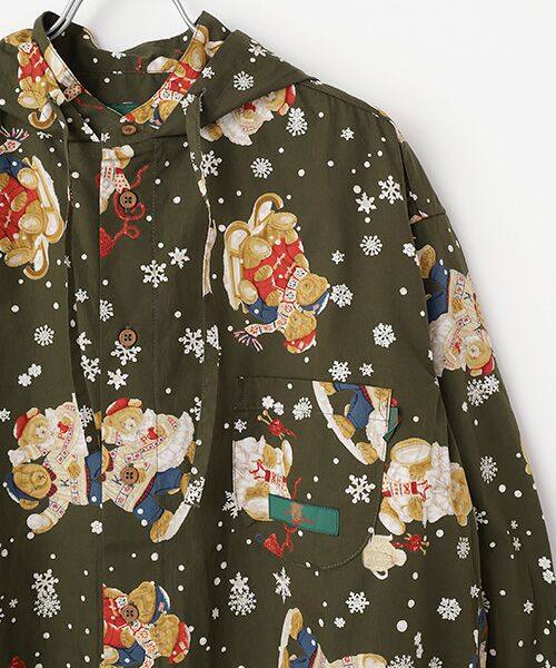 PINK HOUSE / ピンクハウス シャツ・ブラウス | ●三つ子のくま冬支度プリントフードブラウス | 詳細5