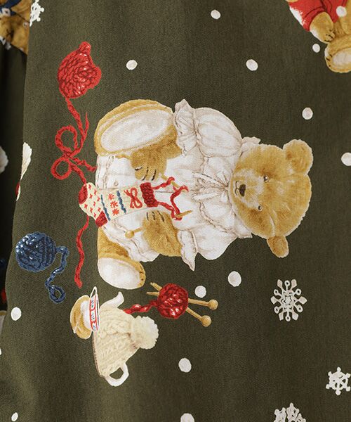 PINK HOUSE / ピンクハウス シャツ・ブラウス | ●三つ子のくま冬支度プリントフードブラウス | 詳細7