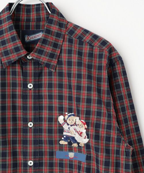 PINK HOUSE / ピンクハウス シャツ・ブラウス | ●三つ子のくま刺繍チェックブラウス | 詳細4