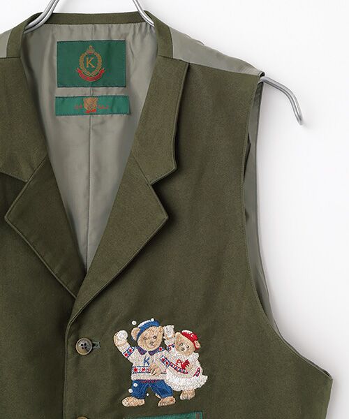 PINK HOUSE / ピンクハウス ベスト | 三つ子のくま刺繍ベスト | 詳細4