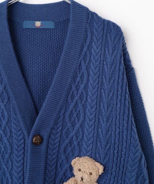 ❌あゆみ❌ピンクハウス x MISAKO コラボ クマモチーフカーディガン くまモチーフ付きニットカーディガン （カーディガン・ボレロ