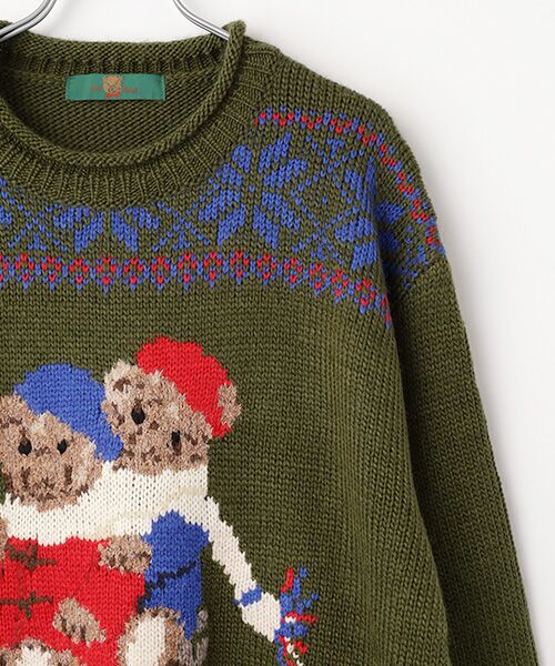 PINK HOUSE / ピンクハウス ニット・セーター | ●三つ子のくま冬支度柄ニット | 詳細5