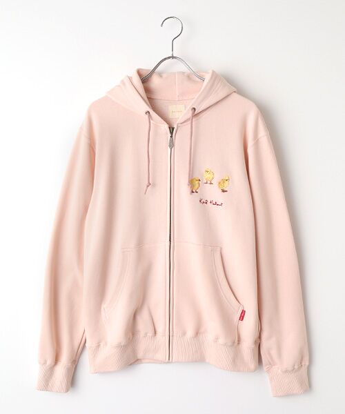 PINK HOUSE/ピンクハウス ひよこモチーフ刺繍パーカー ピンク M PINK HOUSE/ピンクハウス ひよこモチーフ刺繍パーカー ピンク M