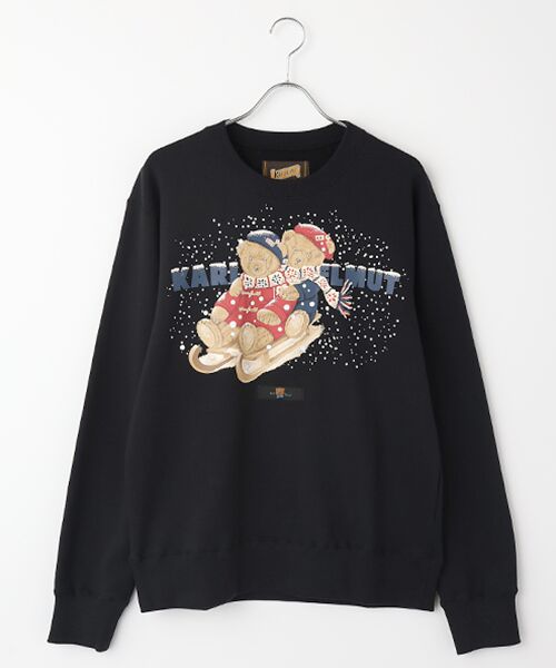 PINK HOUSE/ピンクハウス 三つ子のくまプリントトレーナー クロ M PINK HOUSE/ピンクハウス 三つ子のくまプリントトレーナー クロ M