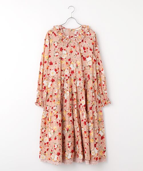 PINK HOUSE/ピンクハウス ジョセフィーヌプリントミディワンピース ピンク FREE PINK HOUSE/ピンクハウス ジョセフィーヌプリントミディワンピース ピンク FREE