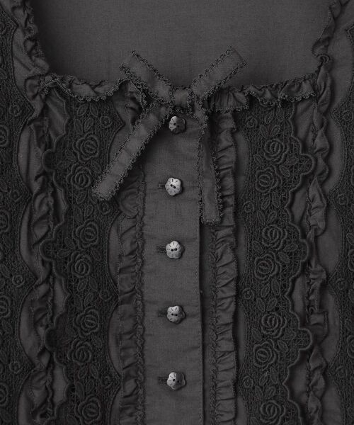 PINK HOUSE / ピンクハウス ロング・マキシ丈ワンピース | ●ケミカルレース使いミディワンピース | 詳細1