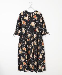 PINK HOUSE / ピンクハウス ロング・マキシ丈ワンピース | 三つ子のくまの冬支度プリントワンピース