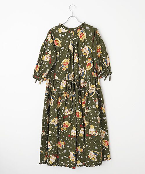 PINK HOUSE / ピンクハウス ロング・マキシ丈ワンピース | ●三つ子のくまの冬支度プリントワンピース | 詳細4