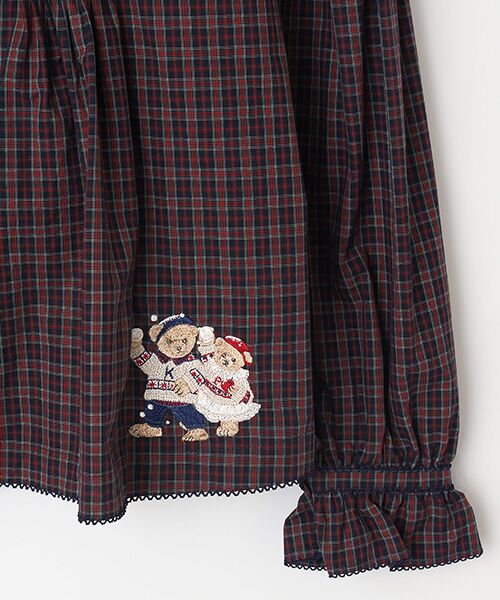 PINK HOUSE / ピンクハウス シャツ・ブラウス | 三つ子のくまの冬支度刺繍使いブラウス | 詳細5
