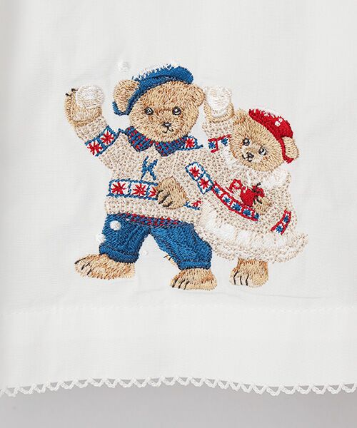 PINK HOUSE / ピンクハウス シャツ・ブラウス | 三つ子のくまの冬支度刺繍使いブラウス | 詳細10