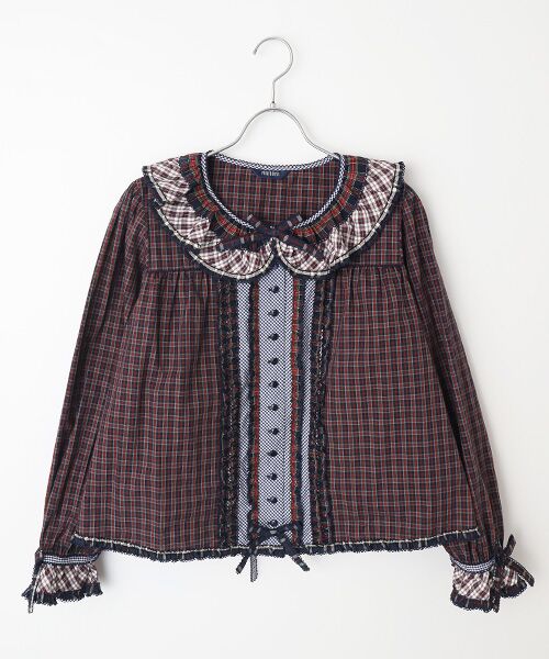 PINK HOUSE/ピンクハウス フリルブラウス コン系 FREE PINK HOUSE/ピンクハウス フリルブラウス コン系 FREE