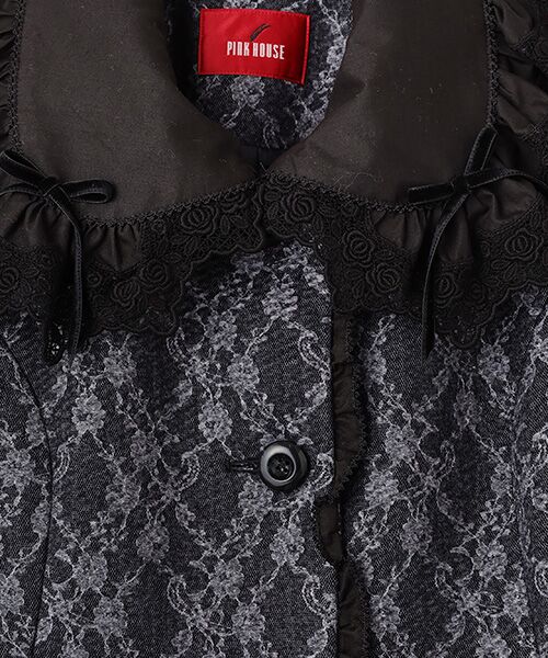 PINK HOUSE / ピンクハウス その他アウター | ケミカルレース使いニードルパンチコート | 詳細1