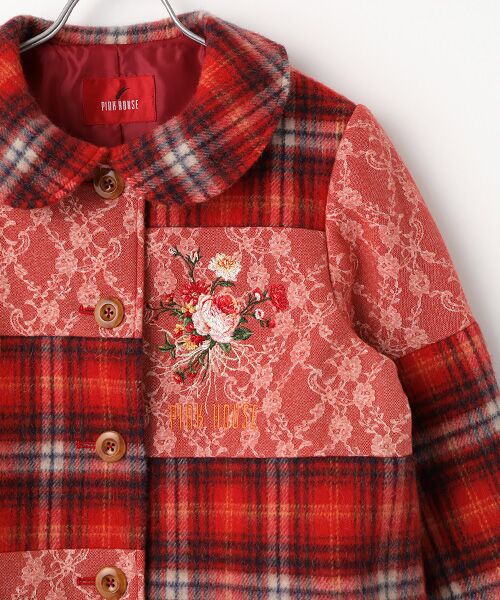 PINK HOUSE / ピンクハウス その他アウター | ニードルパンチ×シャギーチェックジャケット | 詳細2