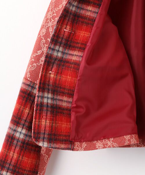 PINK HOUSE / ピンクハウス その他アウター | ニードルパンチ×シャギーチェックジャケット | 詳細4