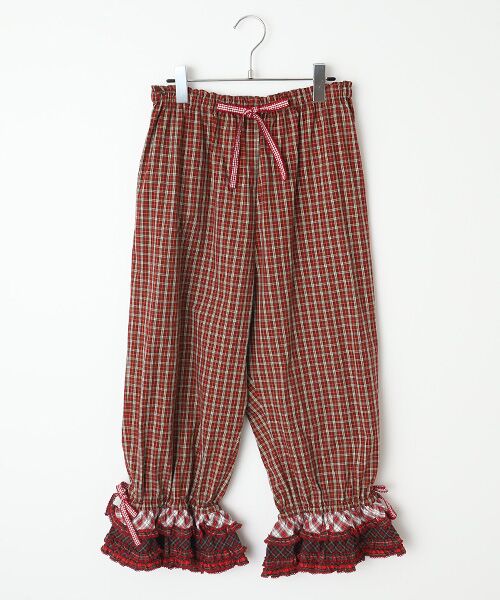 PINK HOUSE/ピンクハウス フリル使いドロワーズ アカ系 FREE PINK HOUSE/ピンクハウス フリル使いドロワーズ アカ系 FREE