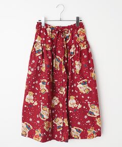 PINK HOUSE / ピンクハウス ロング・マキシ丈スカート | 三つ子のくまの冬支度プリントスカート