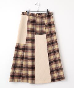 PINK HOUSE / ピンクハウス ロング・マキシ丈スカート | ニードルパンチ×シャギーチェックスカート