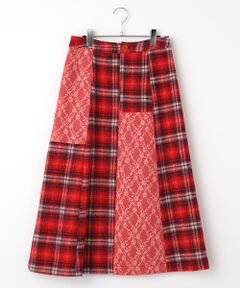 PINK HOUSE / ピンクハウス ロング・マキシ丈スカート | ニードルパンチ×シャギーチェックスカート