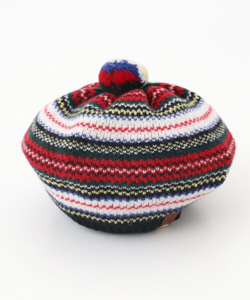 PINK HOUSE/ピンクハウス 編み込みニットベレー アカ系 FREE PINK HOUSE/ピンクハウス 編み込みニットベレー アカ系 FREE