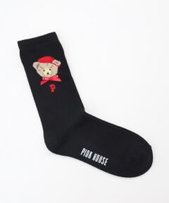 PINK HOUSE / ピンクハウス ソックス | 三つ子のくま冬支度モチーフソックス