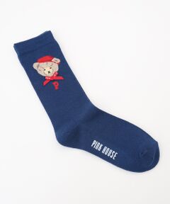 PINK HOUSE / ピンクハウス ソックス | 三つ子のくま冬支度モチーフソックス