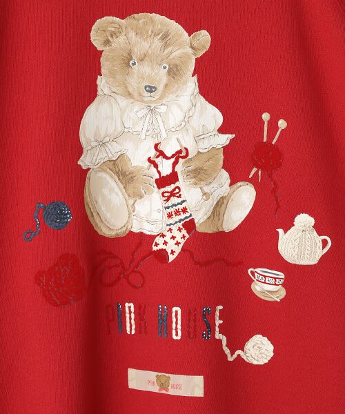 PINK HOUSE / ピンクハウス チュニック | ●三つ子のくまの冬支度プリントスウェットチュニック | 詳細2