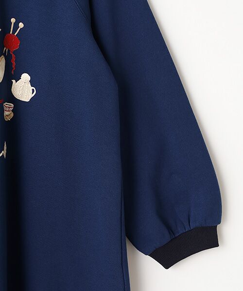 三つ子のくまの冬支度プリントスウェットチュニック （チュニック