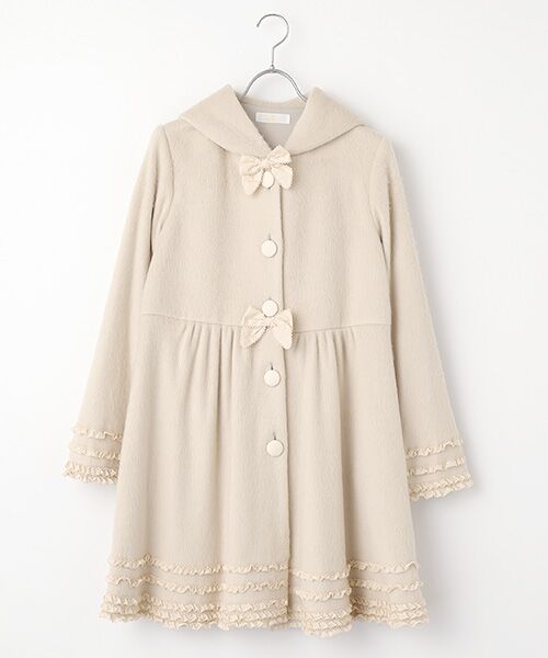 PINK HOUSE/ピンクハウス スムースシャギーフード付きカーディガン アイボリー FREE PINK HOUSE/ピンクハウス スムースシャギーフード付きカーディガン アイボリー FREE