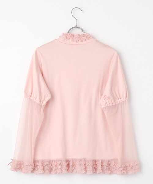 PINK HOUSE / ピンクハウス カットソー | ●ドットチュール使いハイネックカットソー | 詳細3