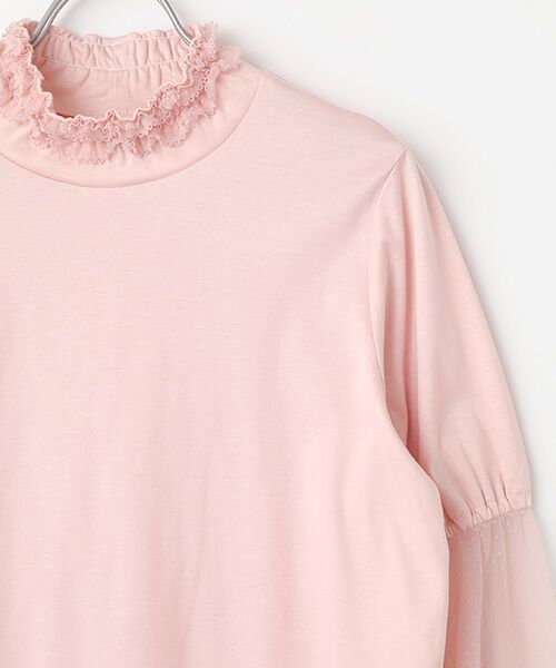 PINK HOUSE / ピンクハウス カットソー | ●ドットチュール使いハイネックカットソー | 詳細4