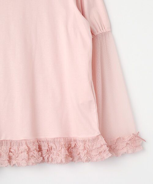 PINK HOUSE / ピンクハウス カットソー | ●ドットチュール使いハイネックカットソー | 詳細5