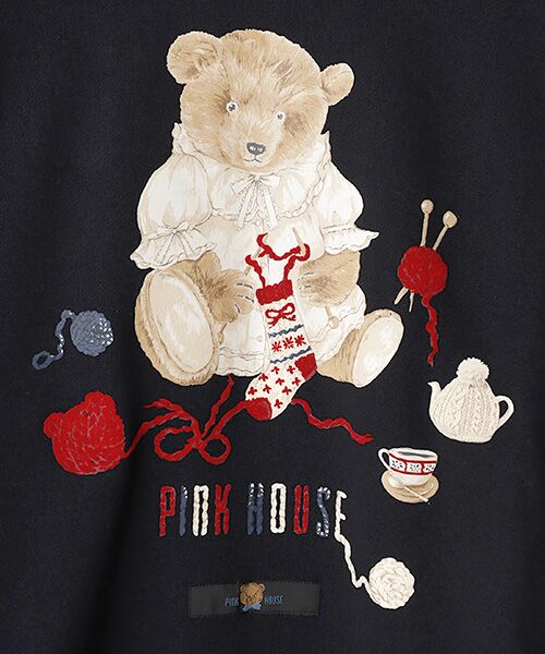 PINK HOUSE / ピンクハウス スウェット | ●三つ子のくまの冬支度プリントトレーナー | 詳細1