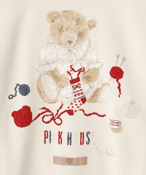 PINK HOUSE / ピンクハウス スウェット | ●三つ子のくまの冬支度プリントトレーナー | 詳細2