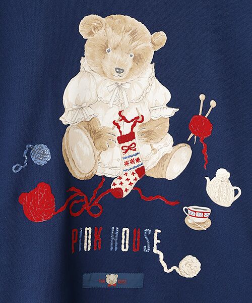 PINK HOUSE / ピンクハウス スウェット | ●三つ子のくまの冬支度プリントトレーナー | 詳細4