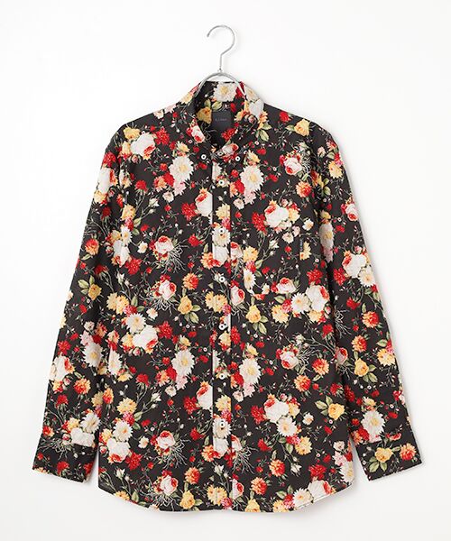 PINK HOUSE/ピンクハウス ジョセフィーヌプリントシャツブラウス クロ L