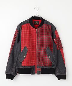 PINK HOUSE / ピンクハウス ブルゾン | ●コードチェック使いデニムブルゾン