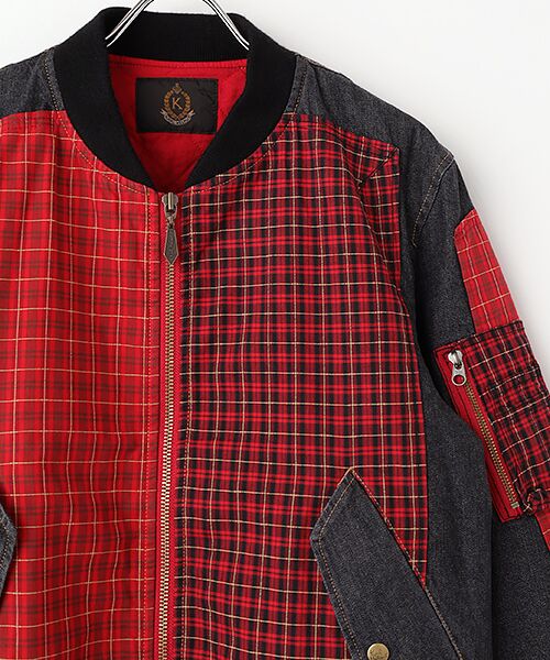 PINK HOUSE / ピンクハウス ブルゾン | ●コードチェック使いデニムブルゾン | 詳細2