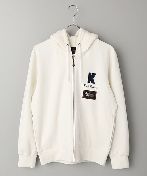 PINK HOUSE/ピンクハウス ロゴ&ネーム使いパーカー キナリ L PINK HOUSE/ピンクハウス ロゴ&ネーム使いパーカー キナリ L