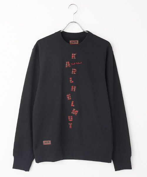 PINK HOUSE/ピンクハウス ロゴアップリケ使いトレーナー クロ L PINK HOUSE/ピンクハウス ロゴアップリケ使いトレーナー クロ L